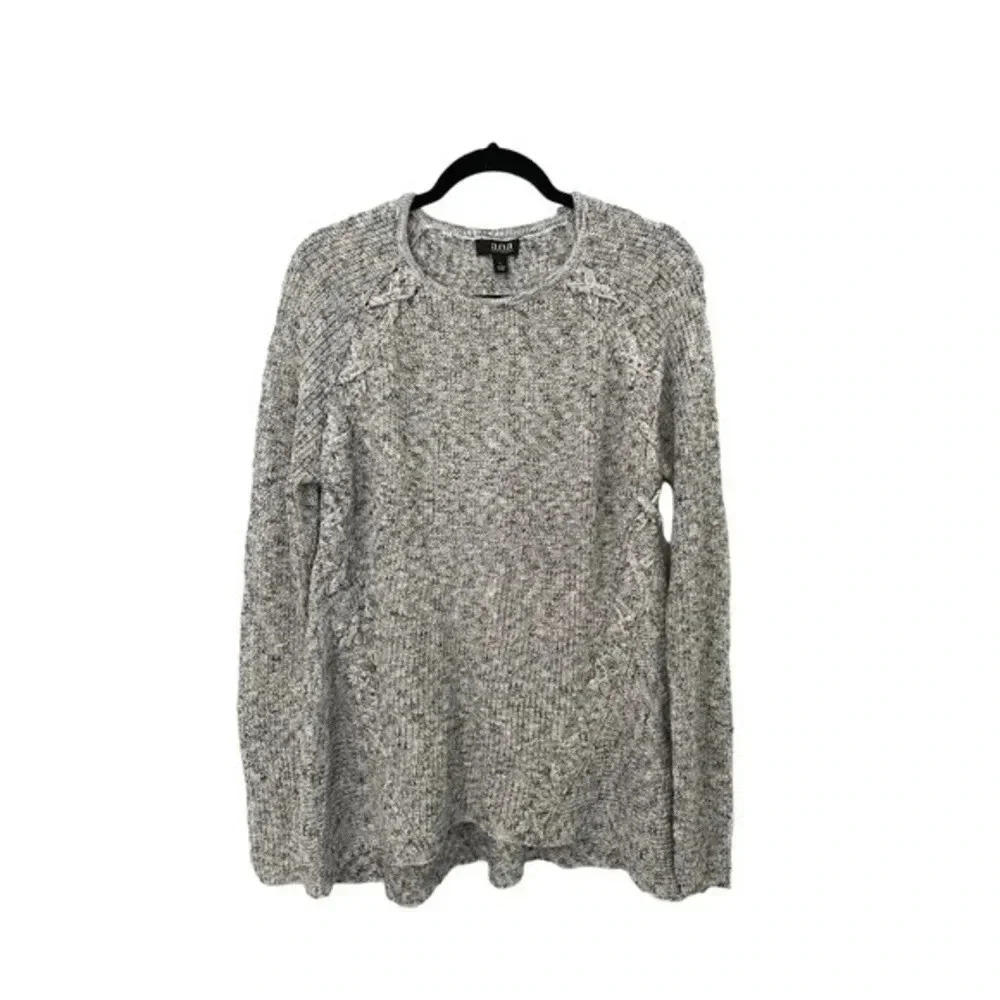 a.n.a Ribbed knit Pullover Crewneck Sweater Women’s‎ Black Size Large